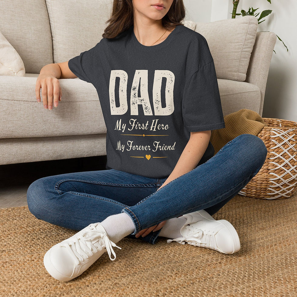 Thumbnail: (Women) T-shirt “DAD My First Hero My Forever Friend” Vintage Father’s Day