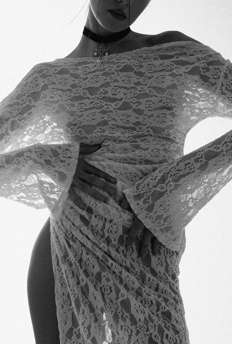 Thumbnail: LACE MAXI BLOUSE