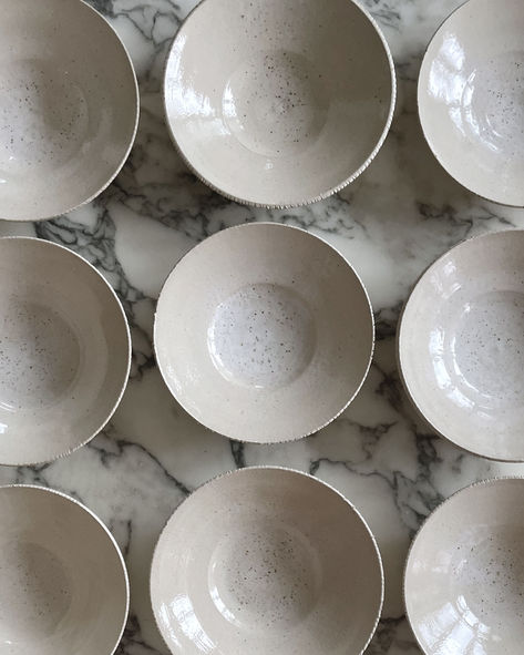 bespoke stoneware handmade wide rimmed plates for chef