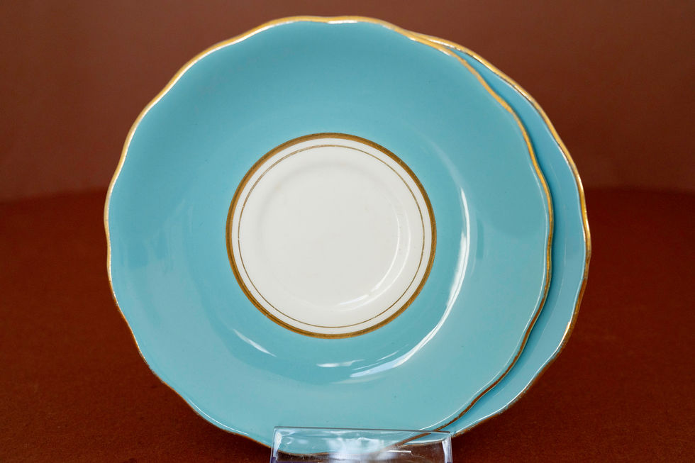Thumbnail: Colclough Harlequin "Ballet" Blue Tea Set – 8 Pieces, c.1950s–1960s