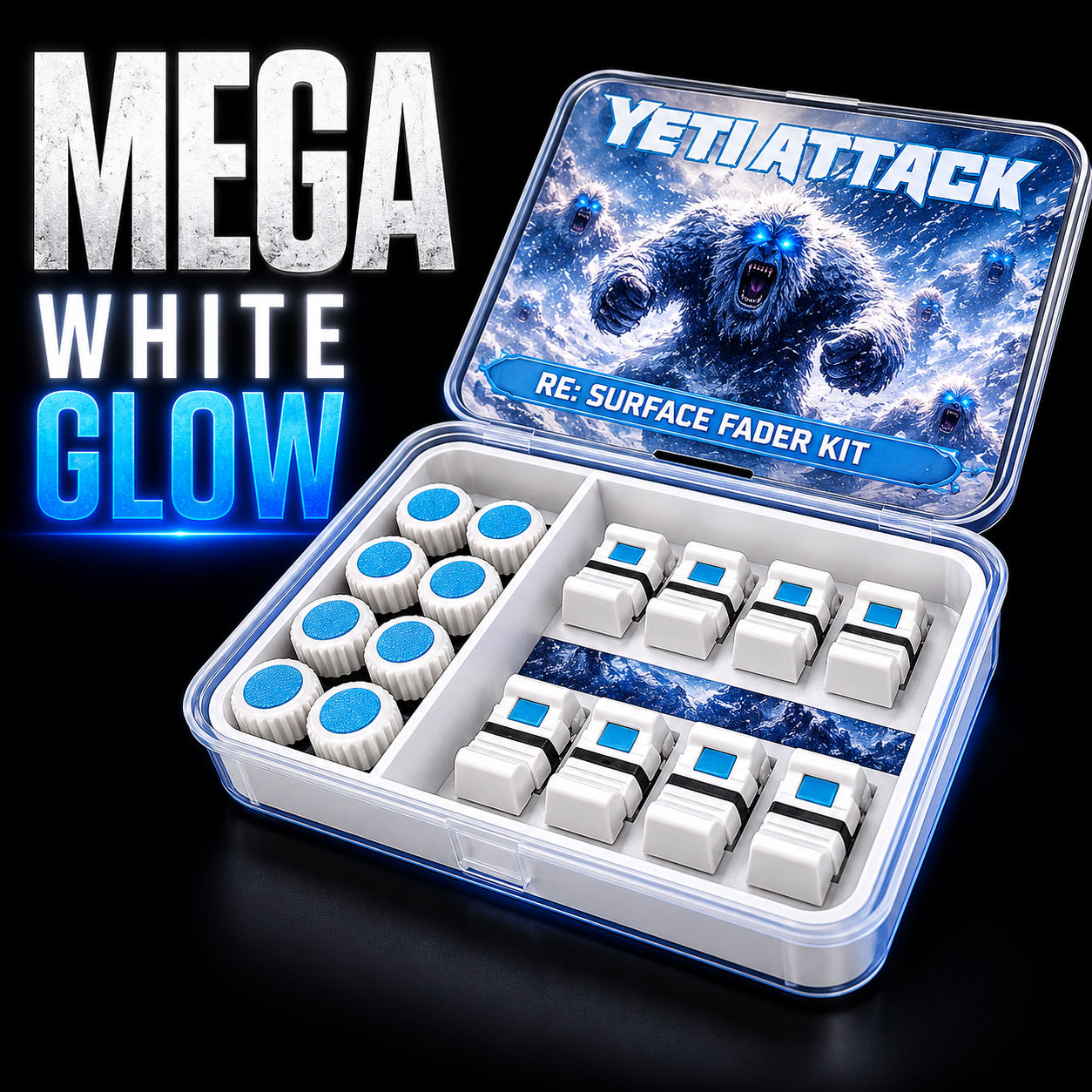 Mega - Yeti Attack! - Touch Sensitive Faders/Knobs - Full Kit picture with Text