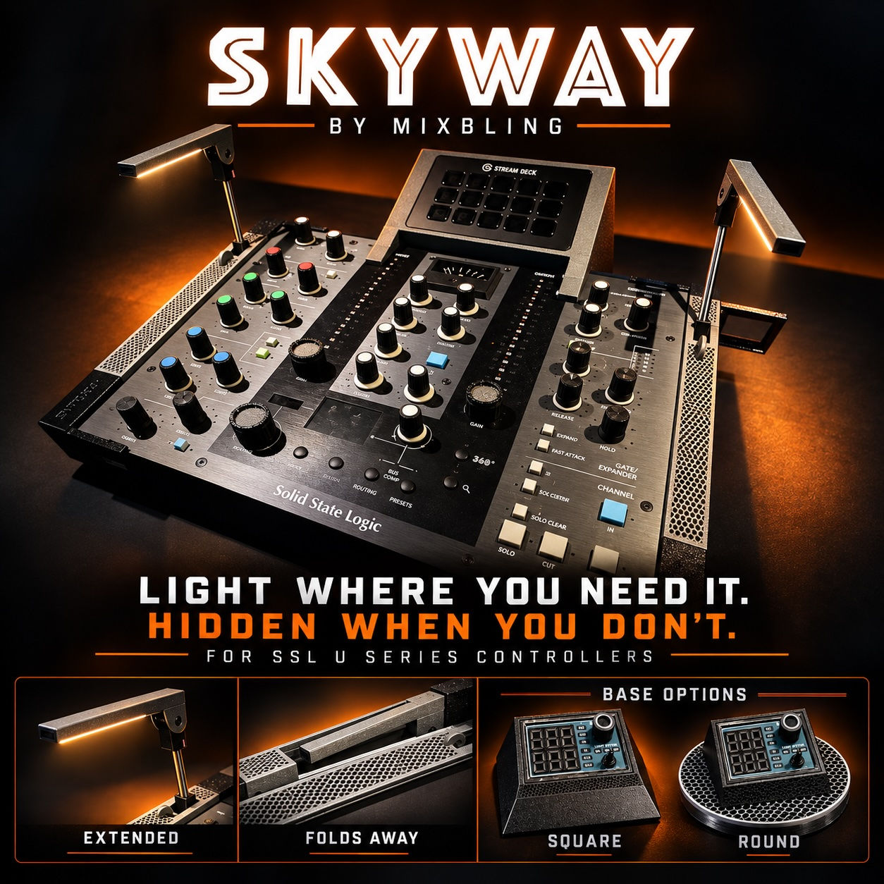 SKYWAY - SSL U Series Lighting Grid - Hideaway