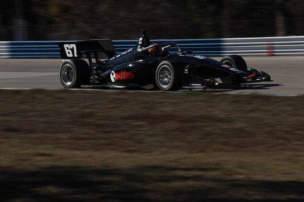 Enzo Fittipaldi testing at Sebring for HMD Motorsports in Indy NXT