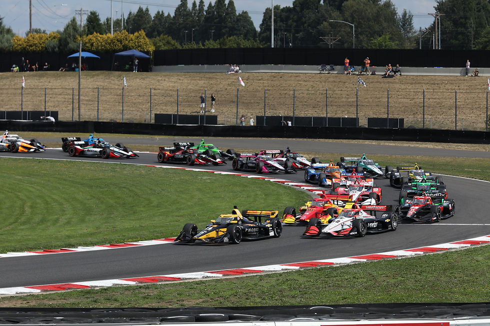 Race start at the 2024 Grand Prix of Portland IndyCar race