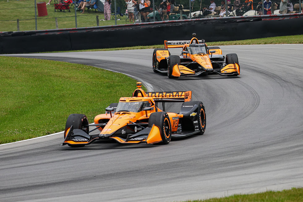 Pato O'Ward and Christian Lundgaard at IndyCar's 2026 Honda Indy 200 at Mid-Ohio