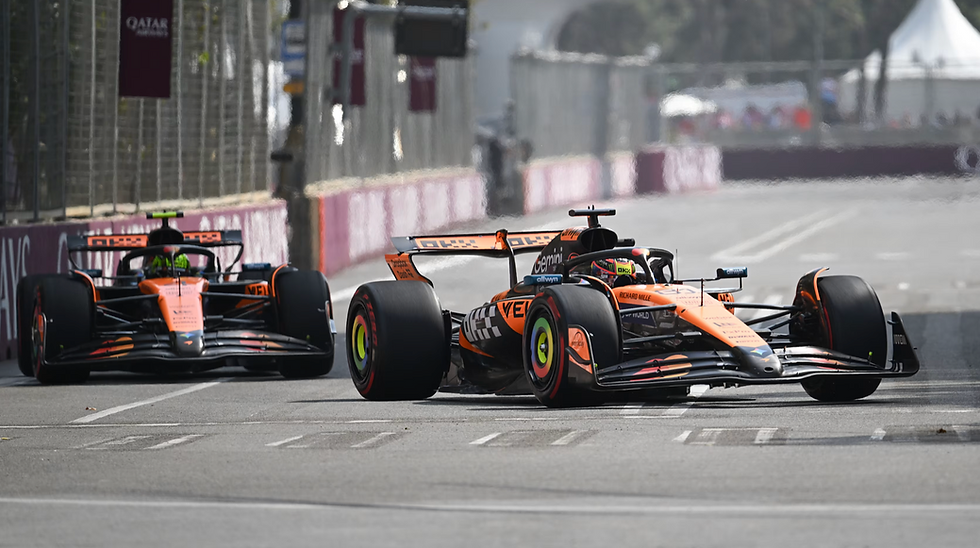 Lando Norris and Oscar Piastri battling on the grid | Credit: Formula One