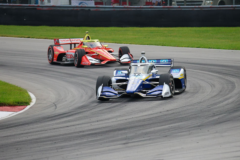 Josef Newgarden and David Malukas at IndyCar's 2026 Honda Indy 200 at Mid-Ohio