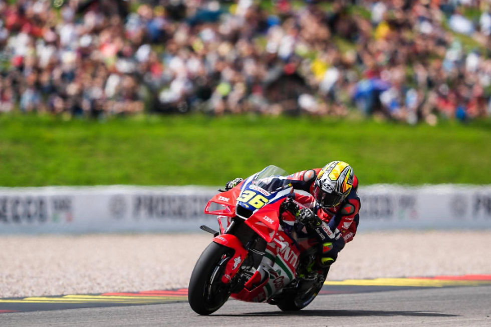 Joan Mir crashes at the German Grand Prix| Credit: Gresini Racing