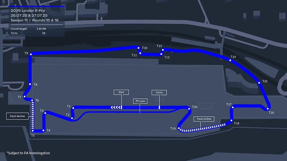 The indoor/outdoor layout for the London E-Prix | Credit: Formula E