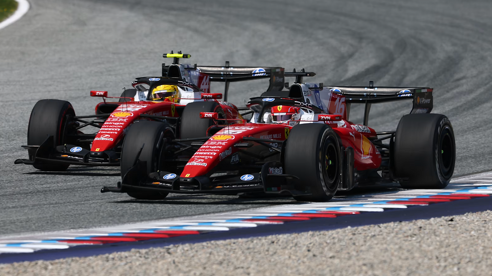 Lewis Hamilton and Charles Leclerc at the 2026 Austrian Grand Prix