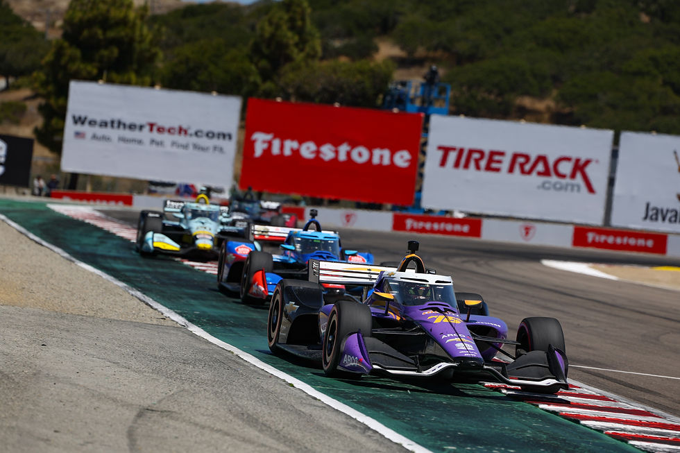 Conor Daly, Sting Ray Robb, Alexander Rossi and Devlin DeFrancesco at IndyCar's Java House Grand Prix of Monterey at WeatherTech Raceway Laguna Seca