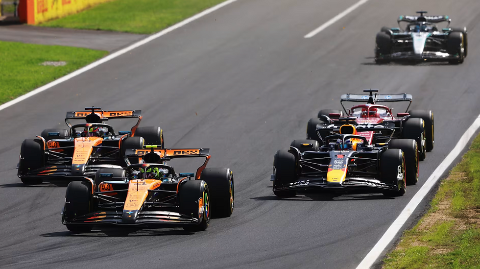 The top four teams battle for position in the 2025 Italian Grand Prix | Credit: Formula One