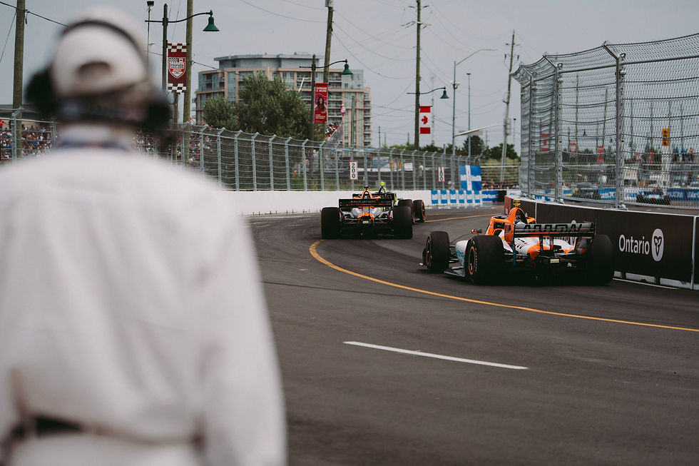 Christian Lundgaard, Pato O'Ward, Nolan Siegel, Christian Rasmussen and Will Power at the 2026 Ontario Honda Dealers Indy at Markham