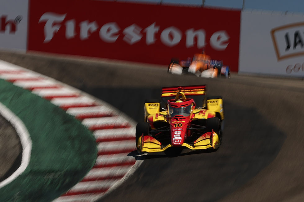 Álex Palou and Scott Dixon at IndyCar's Java House Grand Prix of Monterey at WeatherTech Raceway Laguna Seca