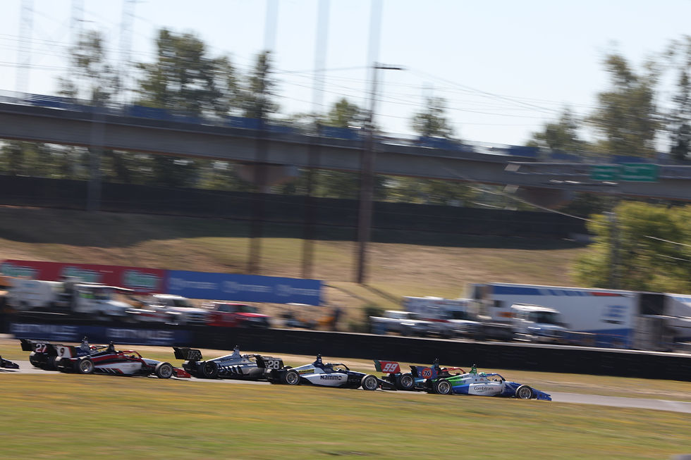 Race start at the 2025 Indy NXT Portland race