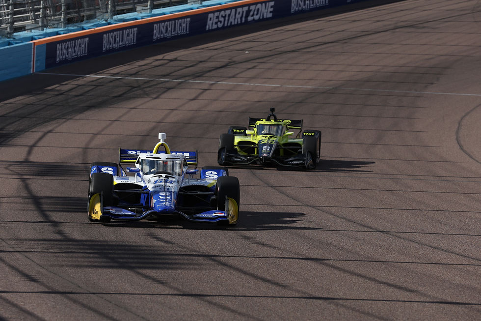 Felix Rosenqvist and Will Power at IndyCar's Unser Open Test