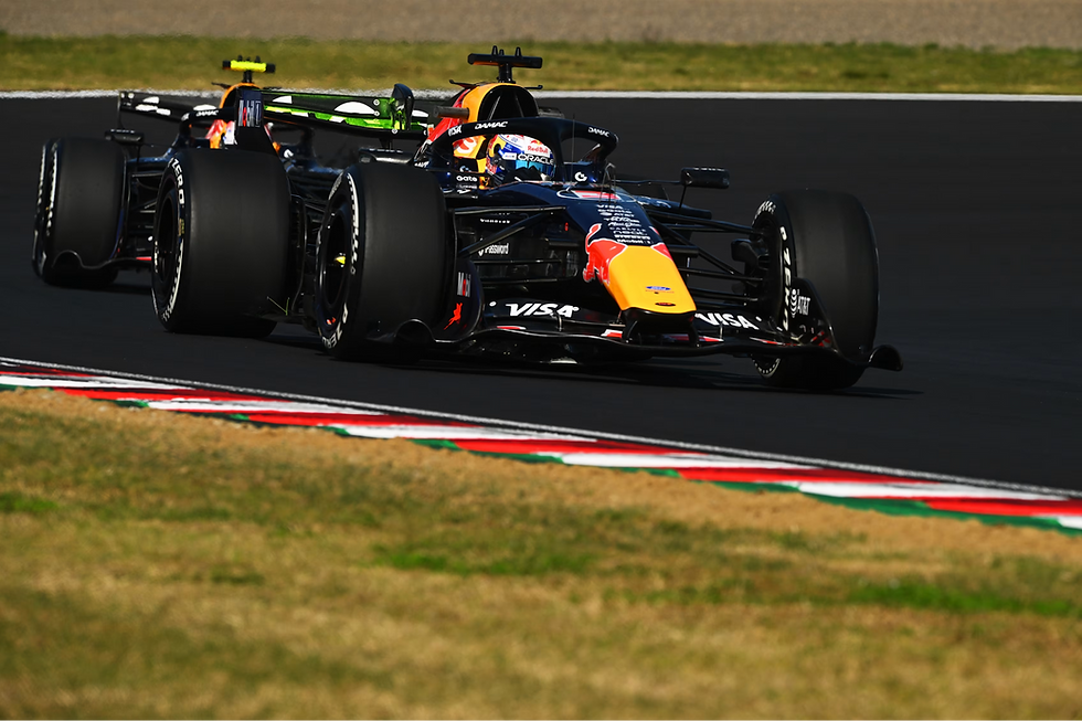 Max Verstappen and Isack Hadjar at the 2026 Japanese Grand Prix