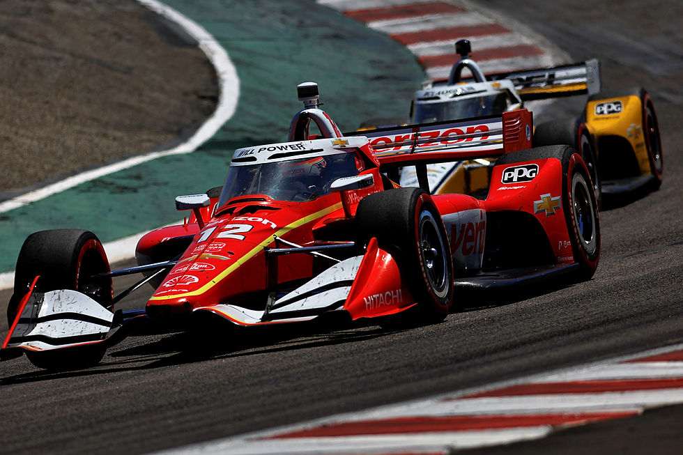 Will Power and Scott McLaughlin at IndyCar's Java House Grand Prix of Monterey at WeatherTech Raceway Laguna Seca