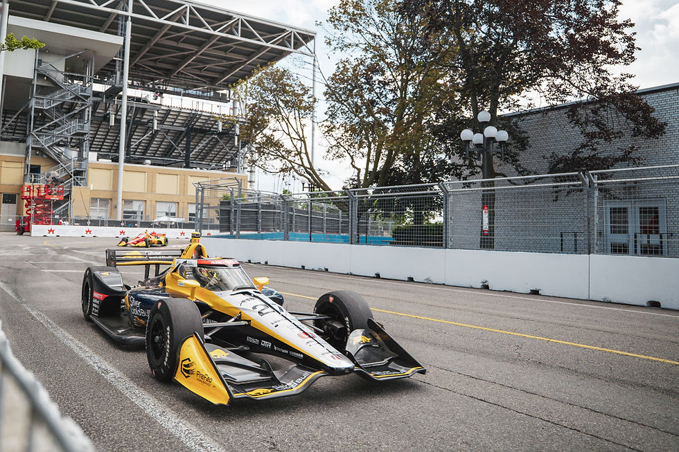 Kyle Kirkwood and Álex Palou at the 2025 Honda Ontario Dealers Indy Toronto