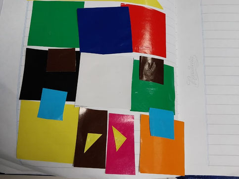 COLLAGUE CON FIGURAS GEOMÉTRICAS. 2do grado "A"