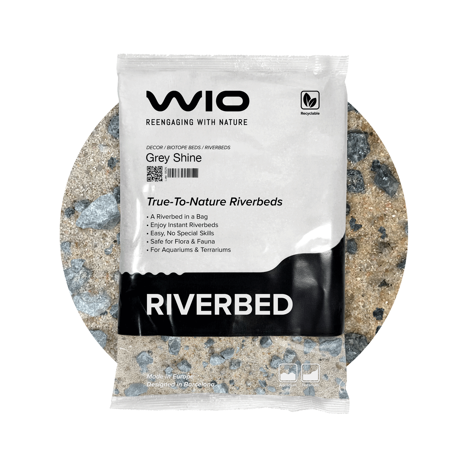 Grey Shine Riverbed Bag