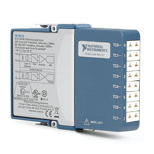 NI 9212 MiniTC, 8 ChCh Isolated, 24bit TC Input C Series Module KABEX