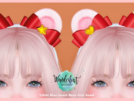 :: MOMOCHUU :: Little Star & Heart Bear Hair Band