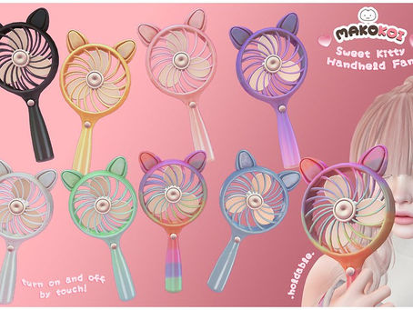 Makoikoi Sweet Kitty Handheld Fan Gift