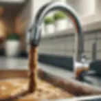 Backflow, dirty water coming out of a faucet