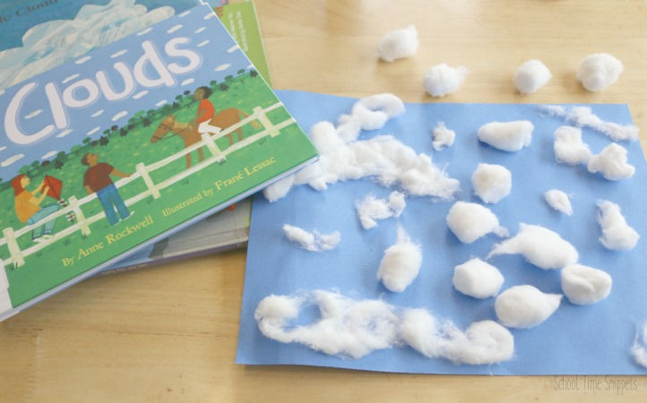 clouds process art preschool weather act