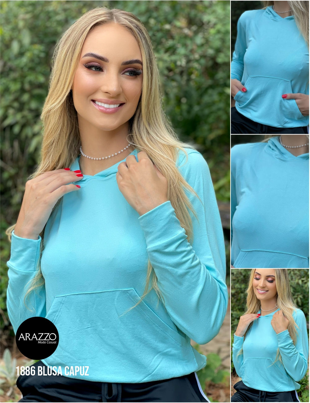 1886 BLUSA CAPUZ