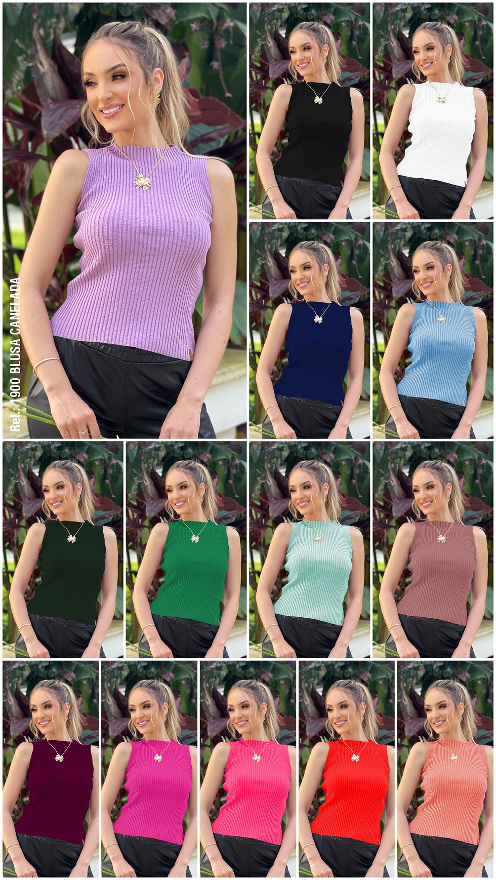 Miniatura: 1900 BLUSA CANELADA