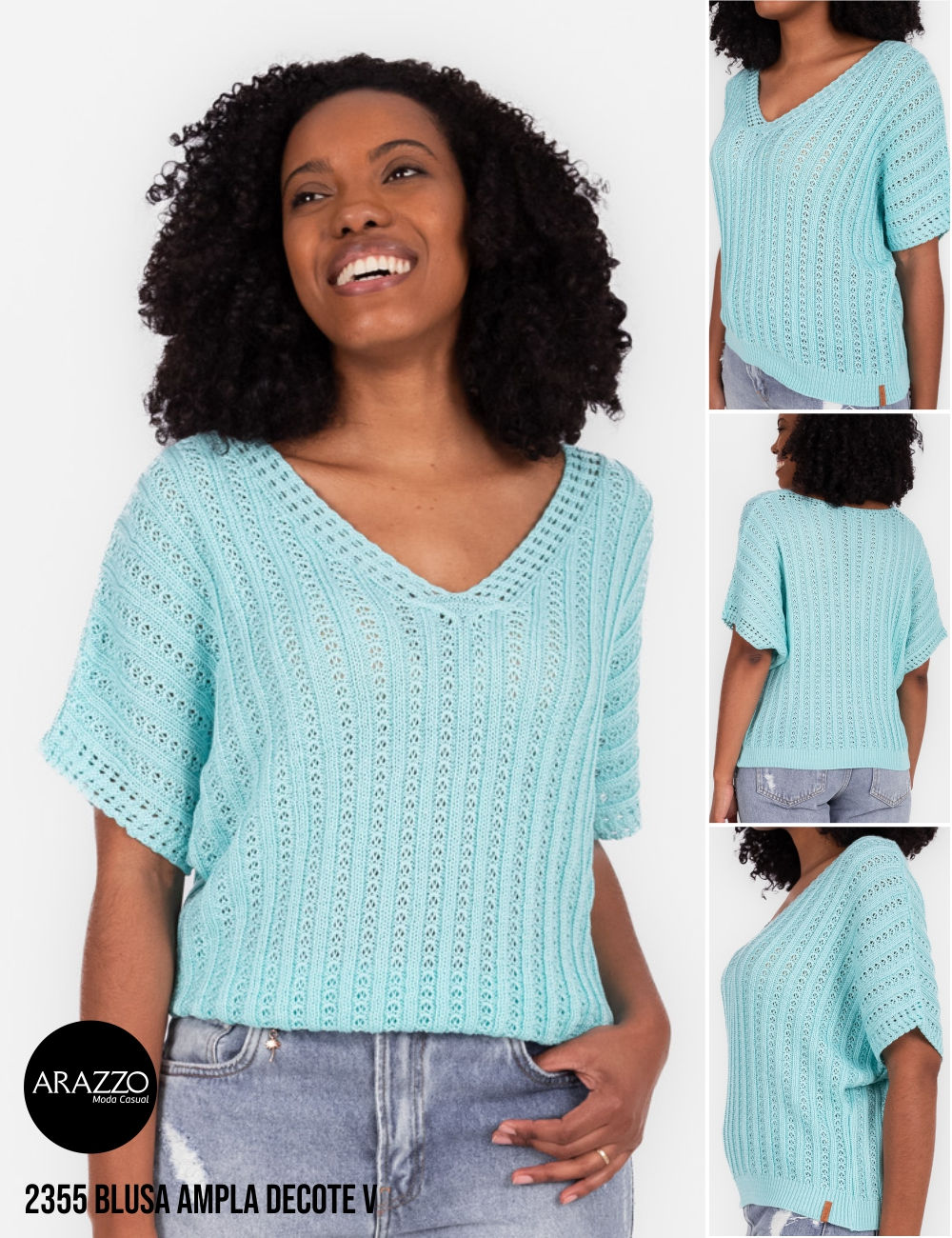 2355 BLUSA AMPLA DECOTE V