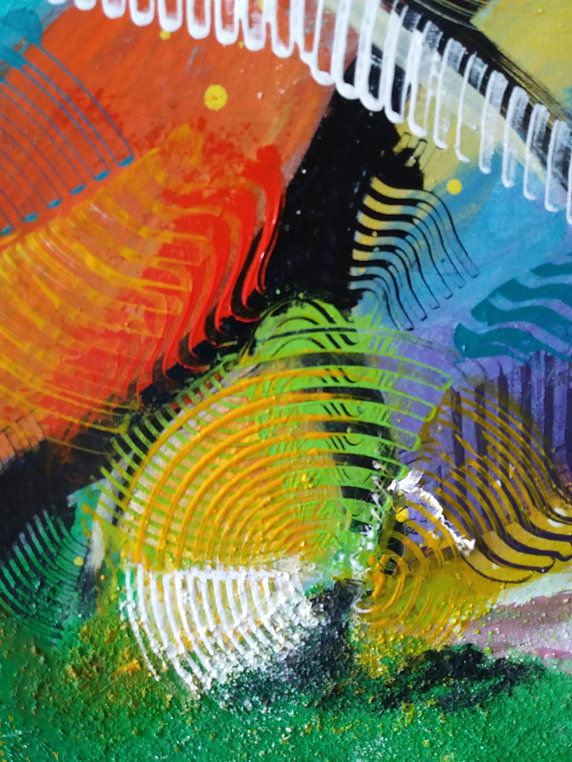 Thumbnail: Colorful Abstract Diptych Painting – Modern Two Panel Wall Art, Vibrant Contempo