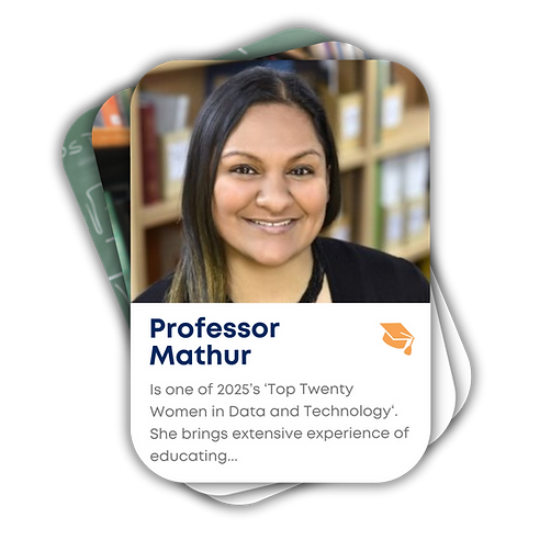 Professor Rohini Mathur, PhD instructor at STEAM SPARK and one of 2025’s Top Twenty Women in Data and Technology.