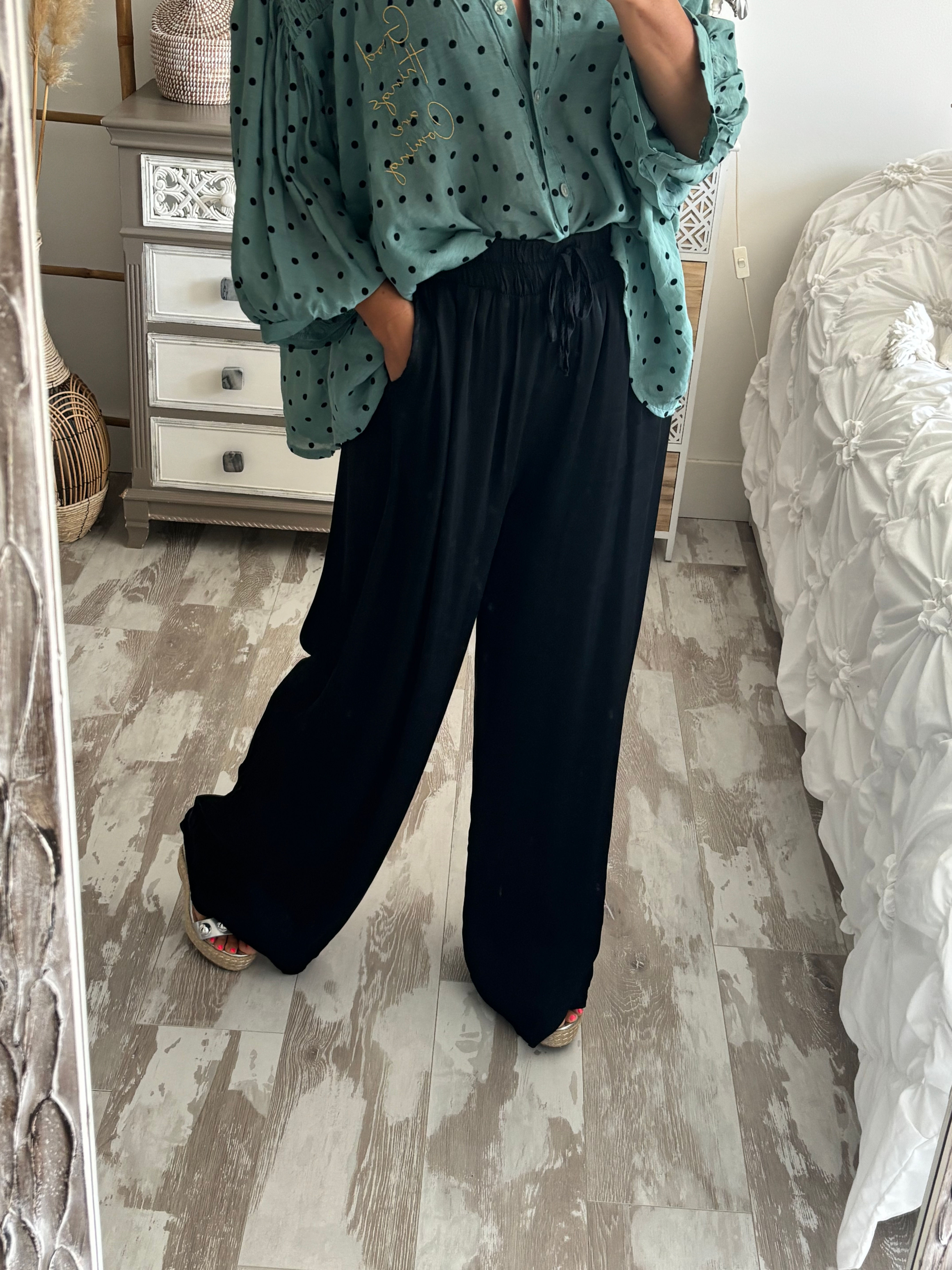 Pantalon Palazzo classe Noir