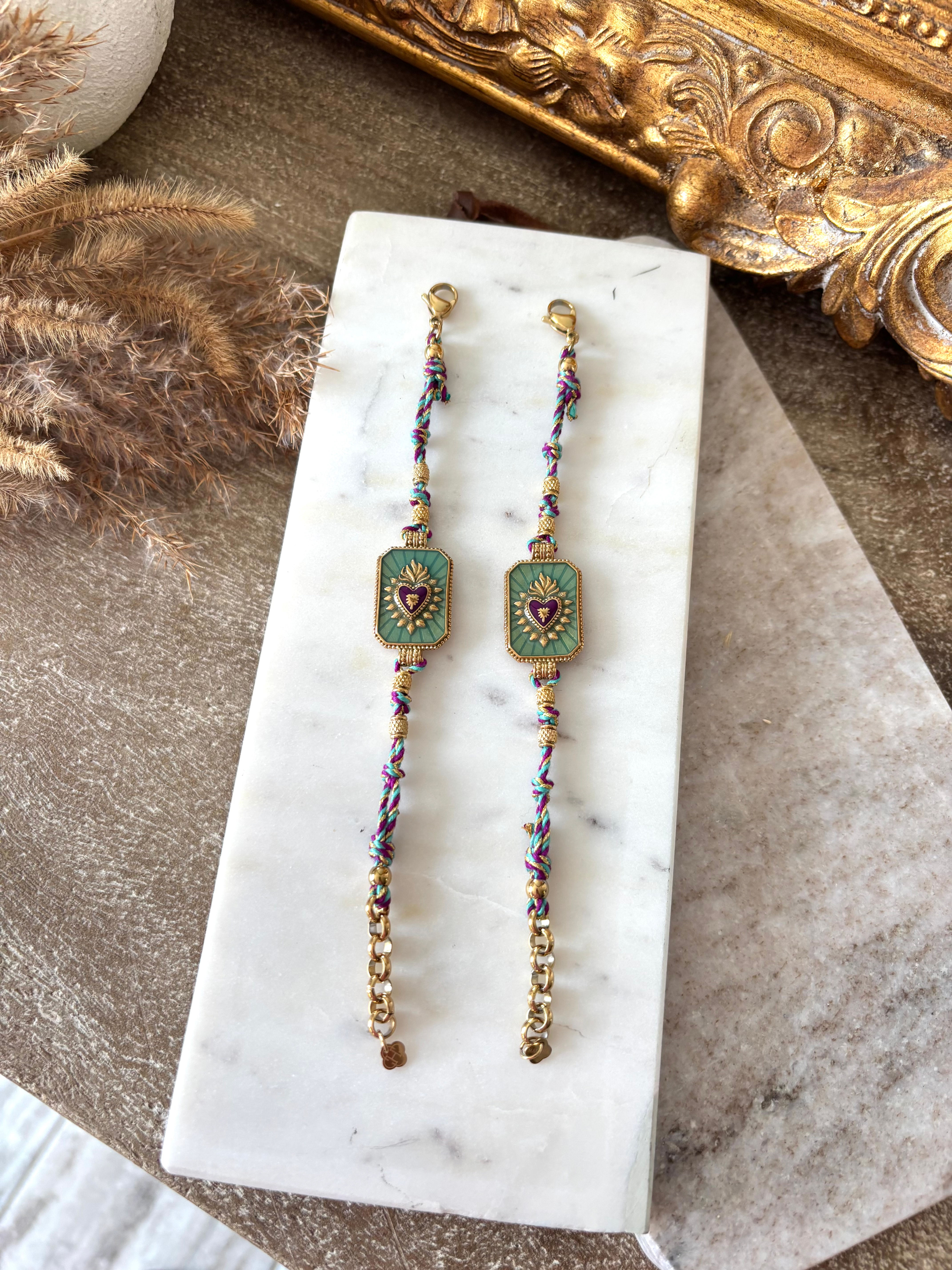 Bracelet Isadora vert d’eau 