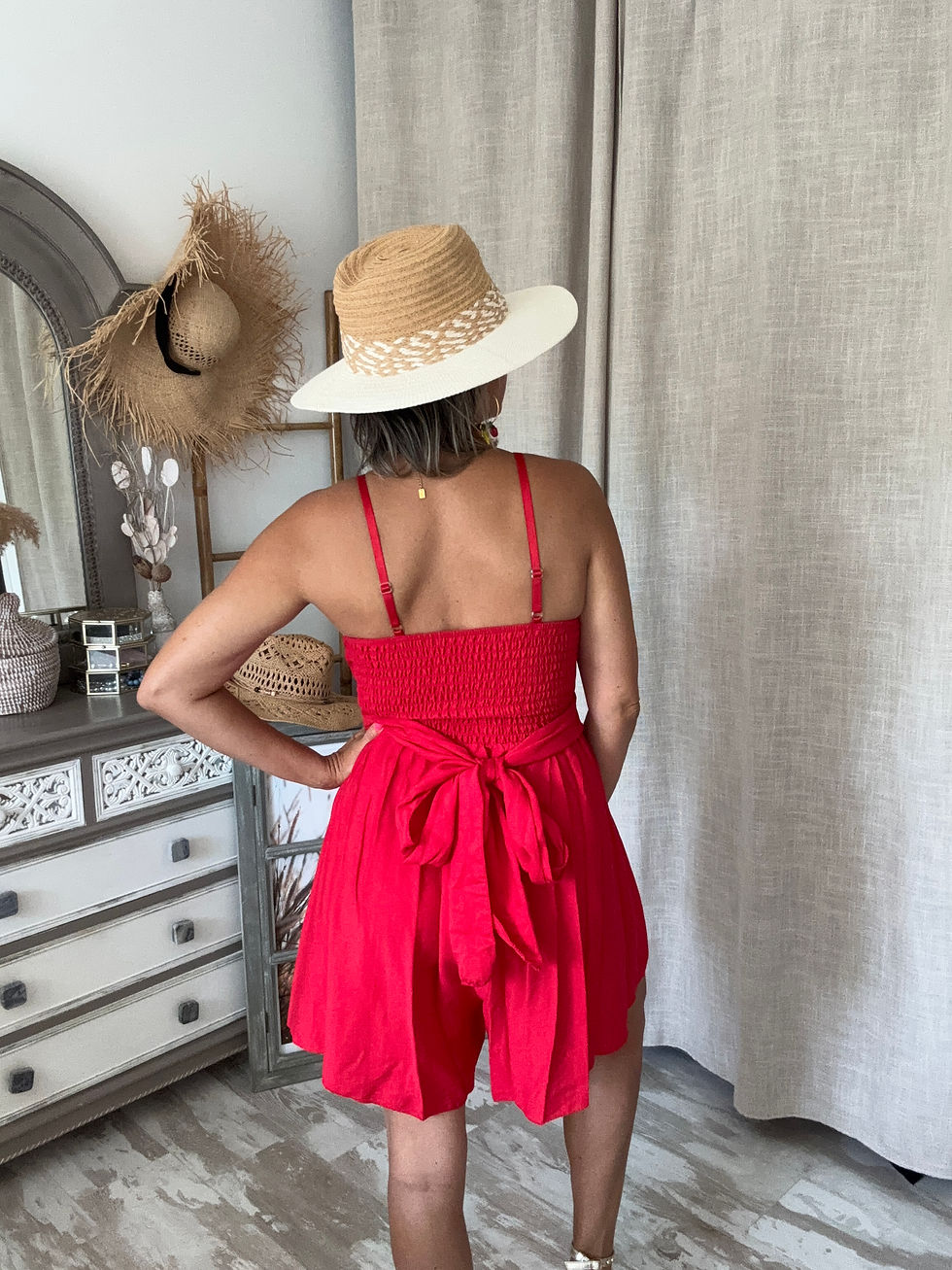 Miniature : Combi short Palma rouge 