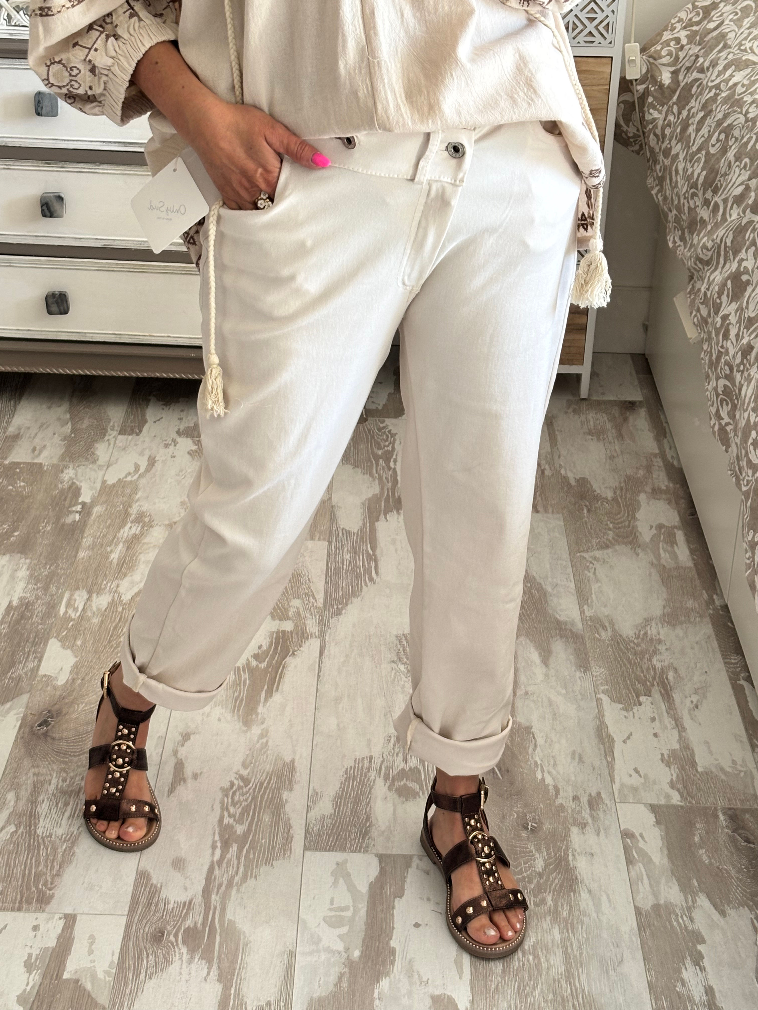 Pantalon Patty beige clair 