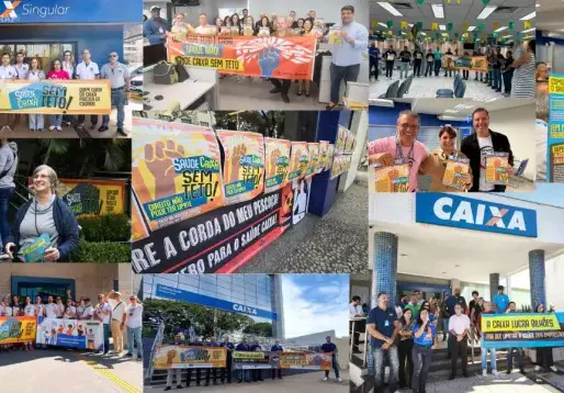 Dia Nacional de Luta mobiliza empregados da Caixa contra o teto do Saúde Caixa
