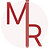 Logo featuring the initials 'M'& 'R' in bold red letters, integrated with a vertical pencil design forming the stem of both