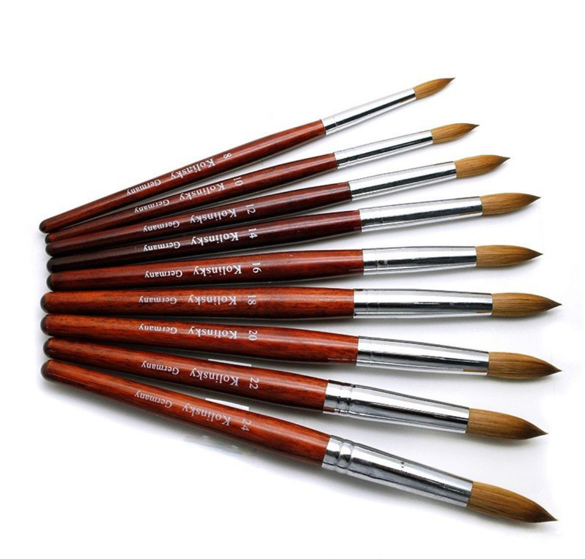 מכחול אקריל אובלי, קולינסקי (מספרים נבחרים) - Kolinsky