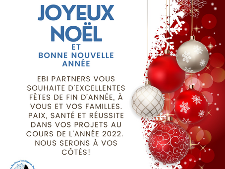 Excellentes fêtes de fin d'années à vous et vos familles !