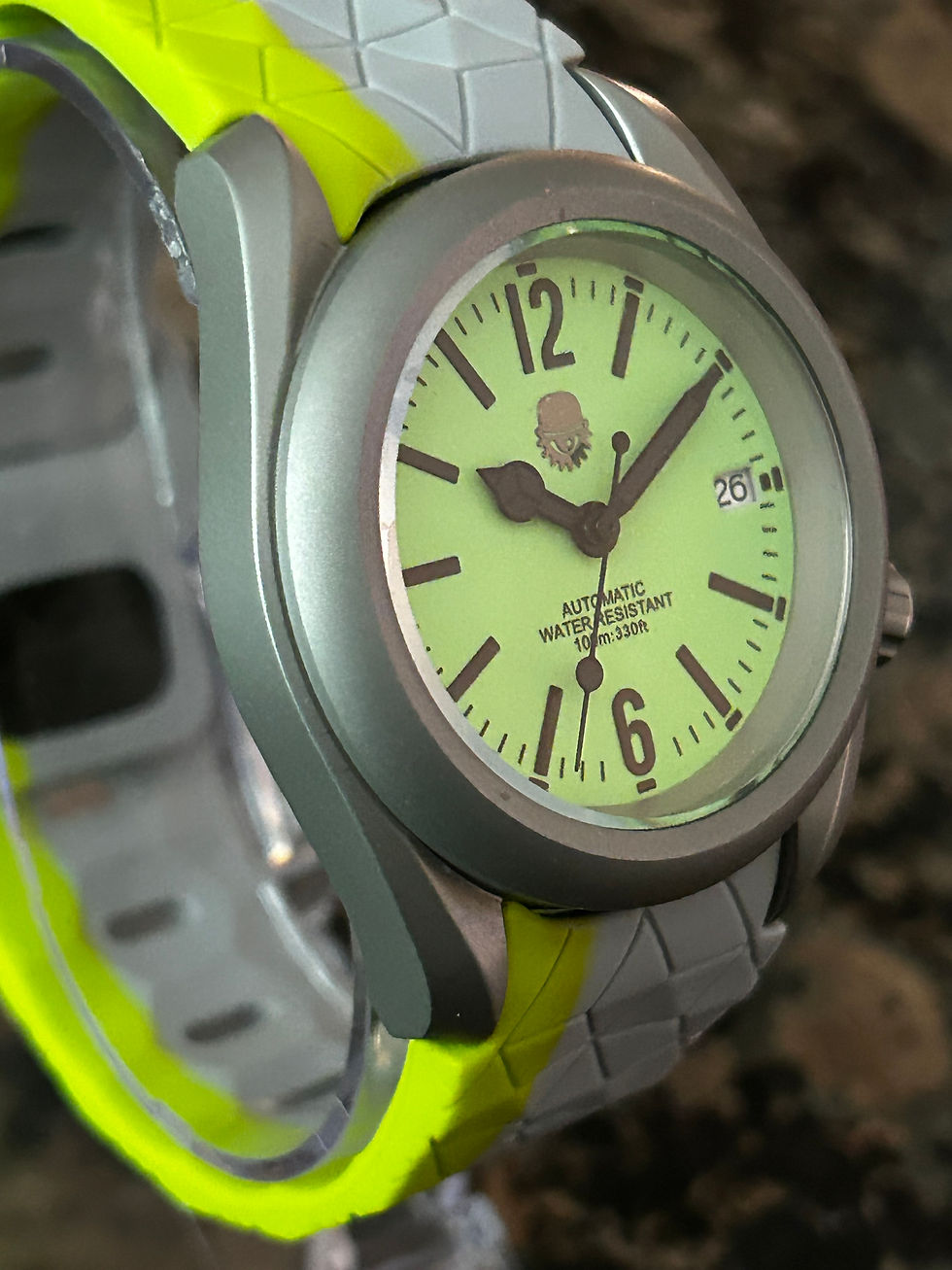 Thumbnail: 40mm Day Glow bead blasted watch