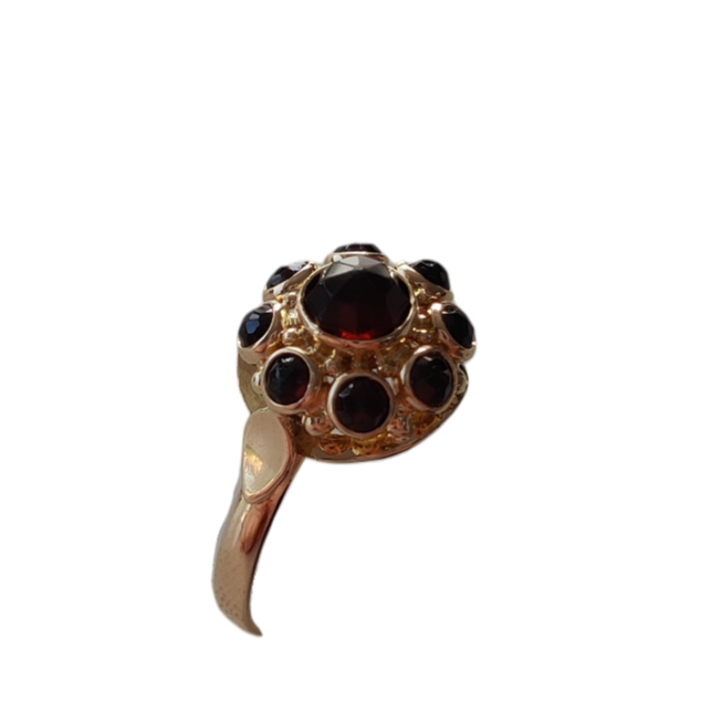 Thumbnail: Ring | 14K GG maat 16 | Granaat