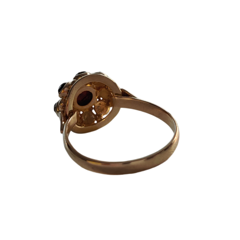 Thumbnail: Ring | 14K GG maat 16 | Granaat