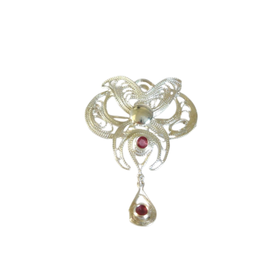 Thumbnail: Broche | 835 zilver | Filigrain