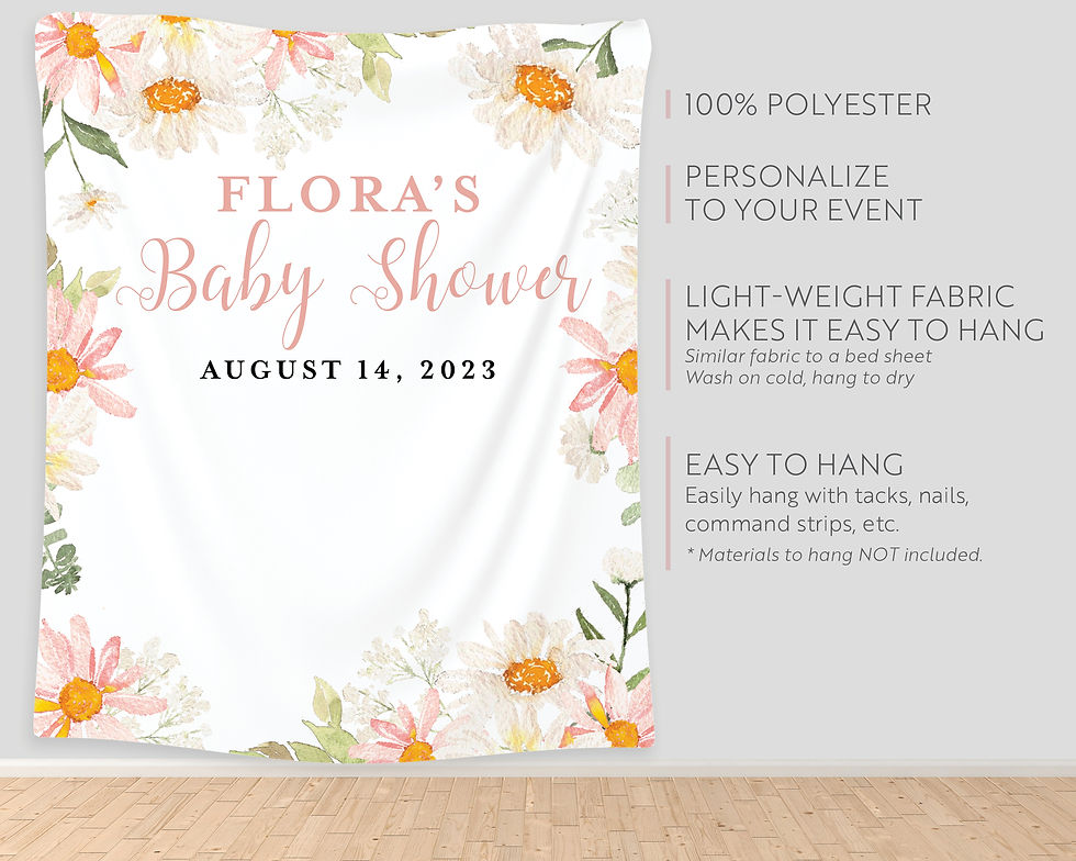 Thumbnail: Pink Daisies and Floral Party Backdrop