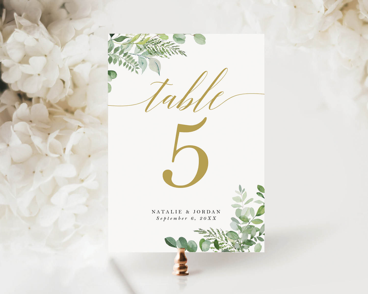NATALIE | Greenery and Foliage Table Numbers