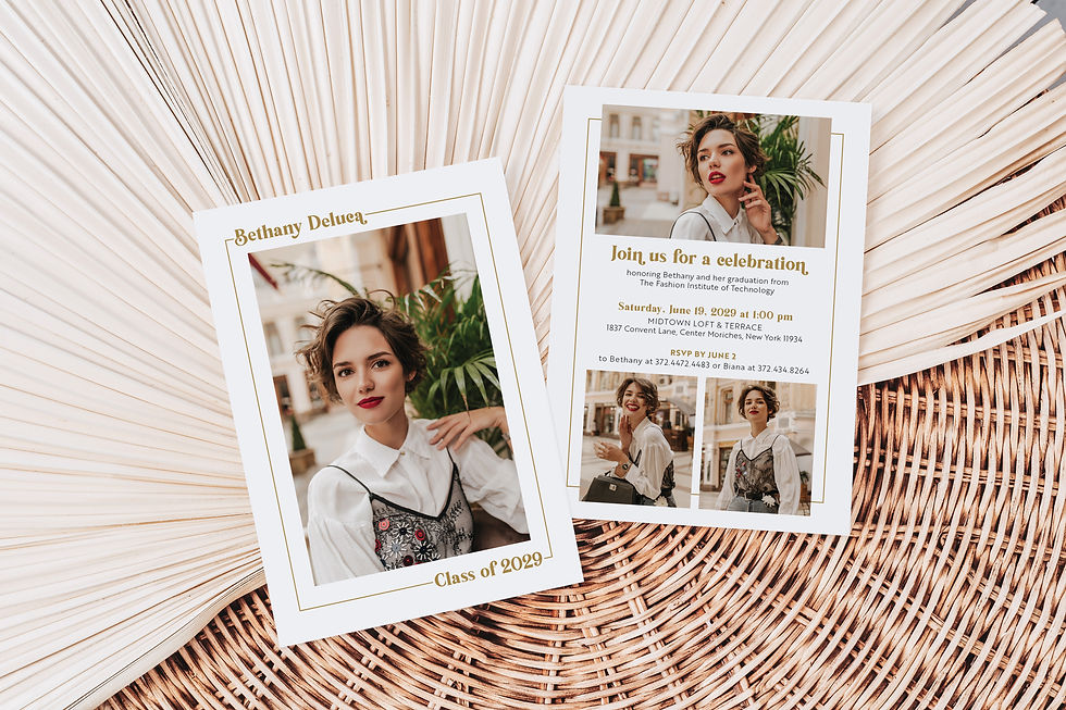 DELUCA | Minimalist Graduation Announcement Party Invitation